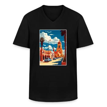 Guadalajara Dekoration Vintage Reiseposter WPA - Männer-T-Shirt mit V-Ausschnitt - Schwarz - Vorne - AI Model Male 178 dark (178cm)