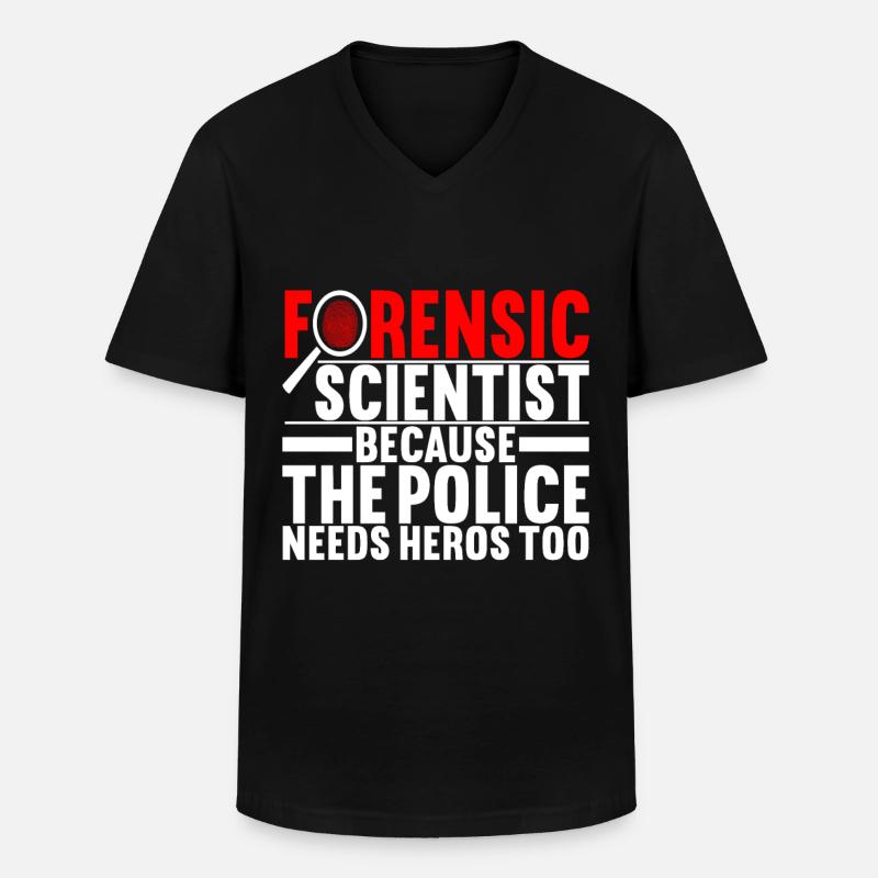 Forensik Forensiker - Männer-T-Shirt mit V-Ausschnitt - Schwarz