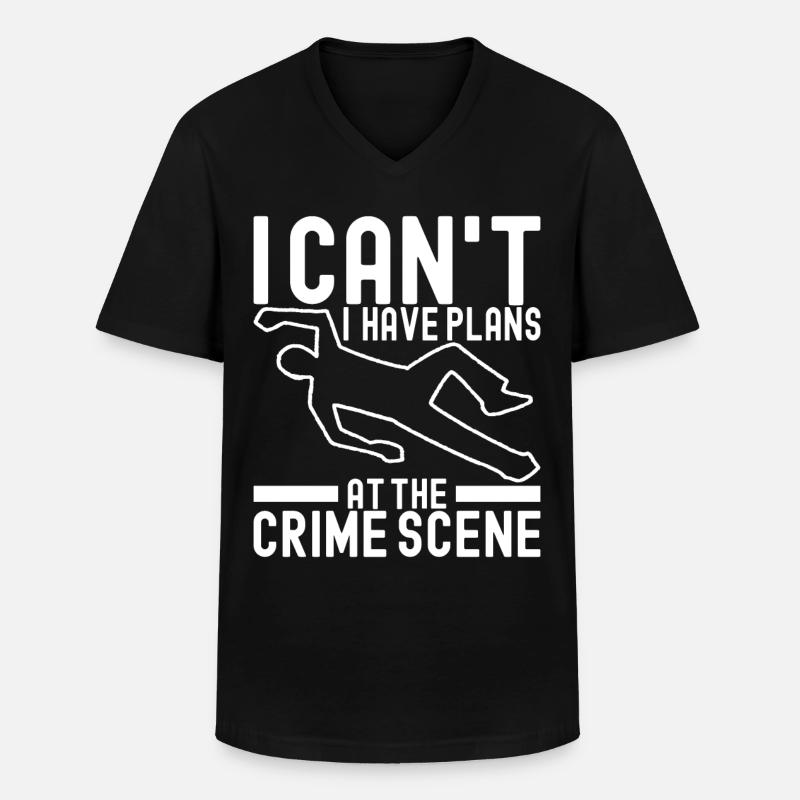Forensics Forensic Scientist - Men's V-Neck T-Shirt - black