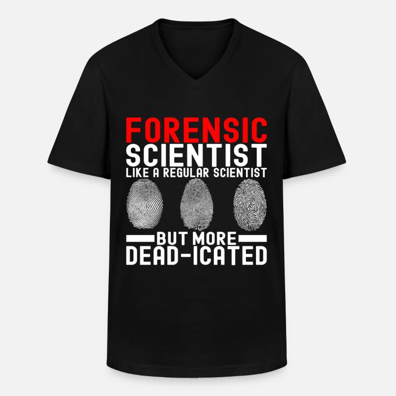 Forensik Forensiker - Männer-T-Shirt mit V-Ausschnitt - Schwarz