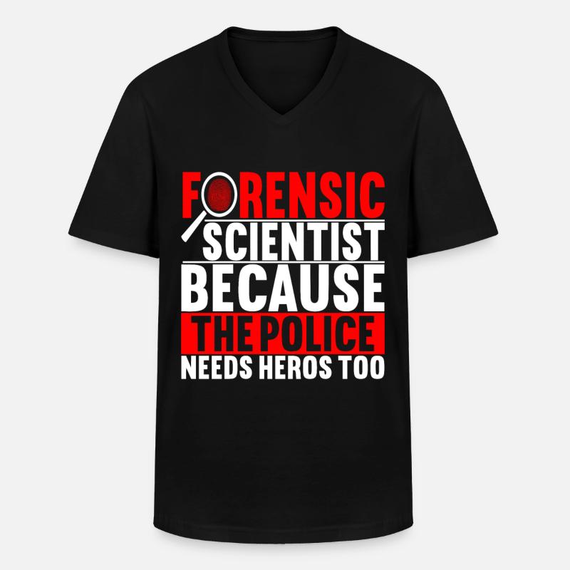 Forensics Forensic Scientist - Men's V-Neck T-Shirt - black