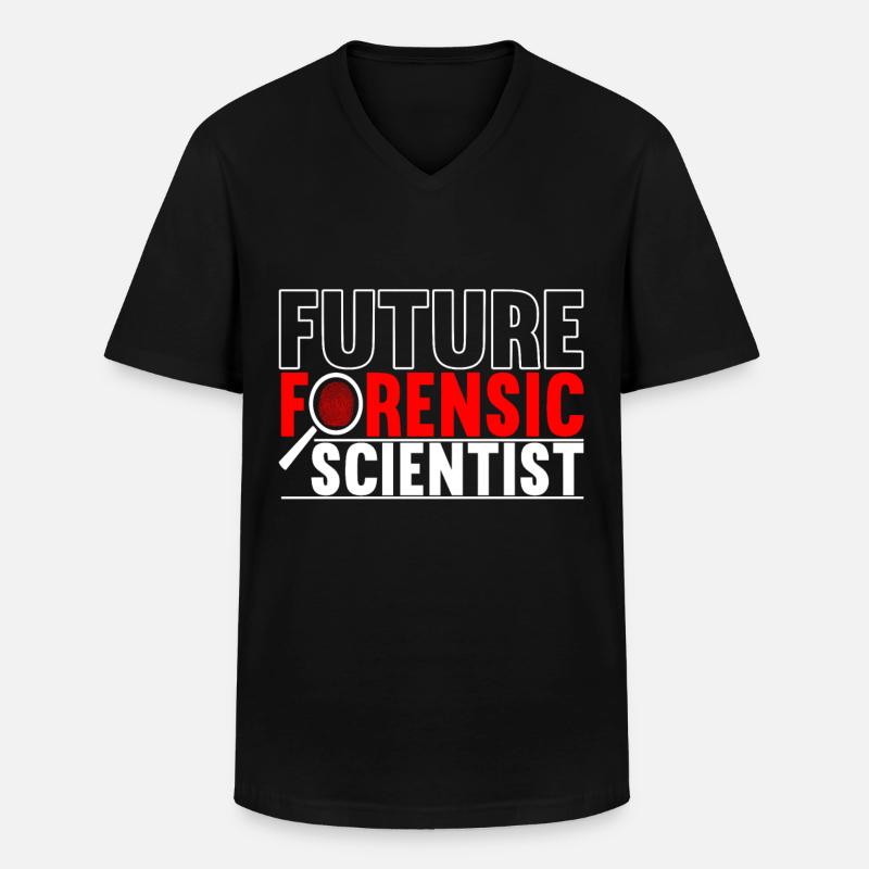Forensics Forensic Scientist - Men's V-Neck T-Shirt - black