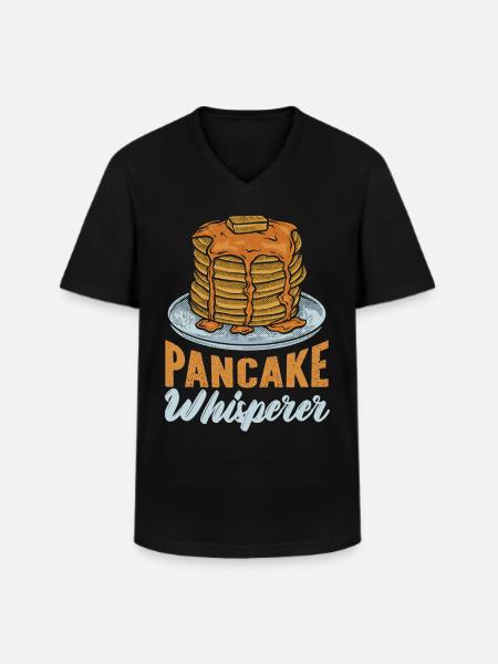Pancake Lover Kids Pancake - Men's V-Neck T-Shirt - black