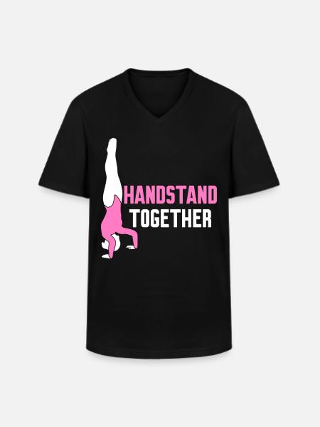 Gymnast Handstand Handstands - Men's V-Neck T-Shirt - black