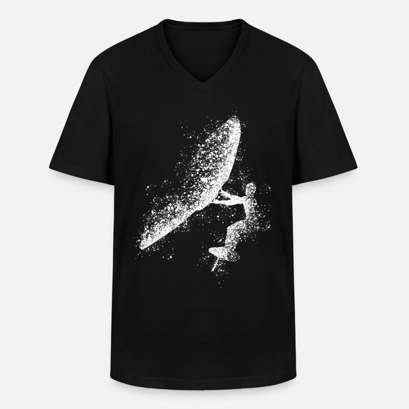 Wing Foiling Winging Wing Surfing - Männer-T-Shirt mit V-Ausschnitt - Schwarz