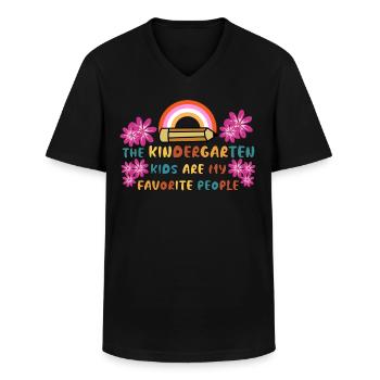 Kindergarten Teacher Nursery School - Men's V-Neck T-Shirt - black - Front - AI Model Male 178 dark (178cm)