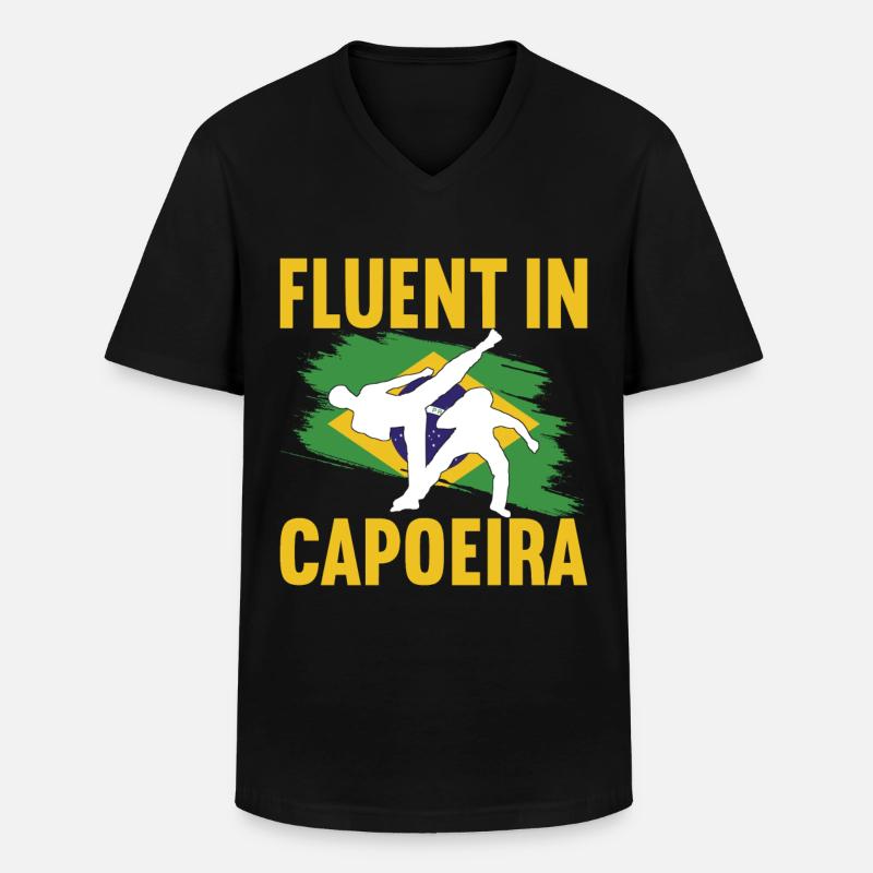Capoeira Capoeirista - Männer-T-Shirt mit V-Ausschnitt - Schwarz