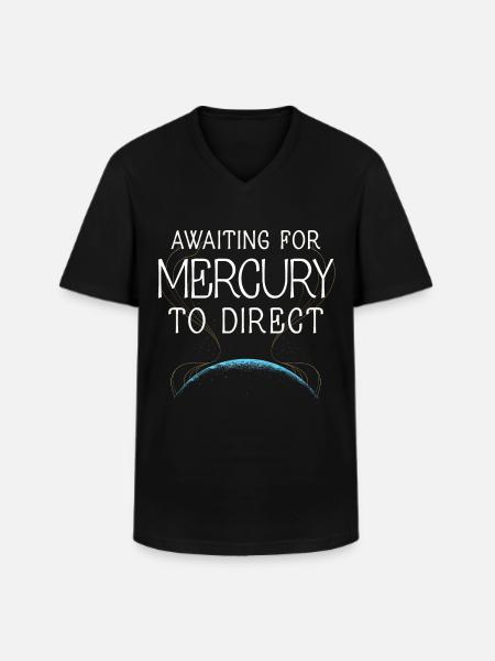 Mercury retrograde - Men's V-Neck T-Shirt - black