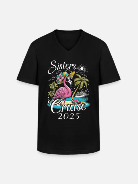 Sisters Cruise 2025 - Men's V-Neck T-Shirt - black