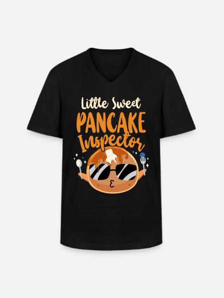 Pancake Lover Kids Little Sweet - Men's V-Neck T-Shirt - black