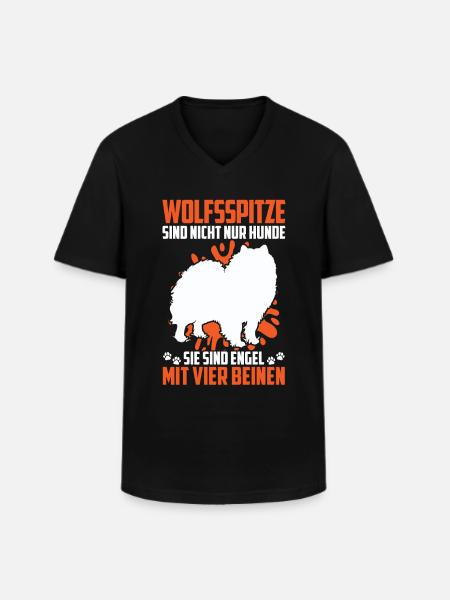 Wolfsspitz Habe einen Deutscher Wolfsspitz - Männer-T-Shirt mit V-Ausschnitt - Schwarz