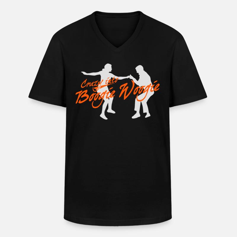 Boogie Woogie Swing Dance Dancing - Männer-T-Shirt mit V-Ausschnitt - Schwarz