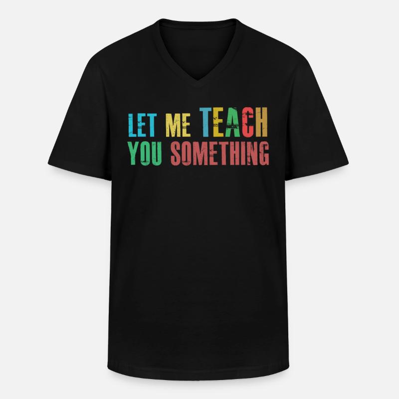 EnseignantÉcole d’enseignement - T-shirt col V Homme - noir