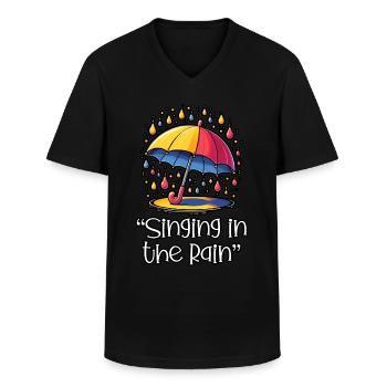 Paroles Mélomanes Auteurs-compositeurs Festival de musique - T-shirt col V Homme - noir - Devant - AI Model Male 178 dark (178cm)