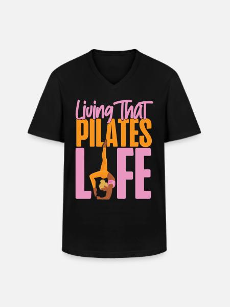 Pilates Instructor Teacher Living - Men's V-Neck T-Shirt - black