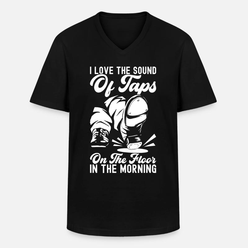 Stepptanz Stepptänzer - Männer-T-Shirt mit V-Ausschnitt - Schwarz