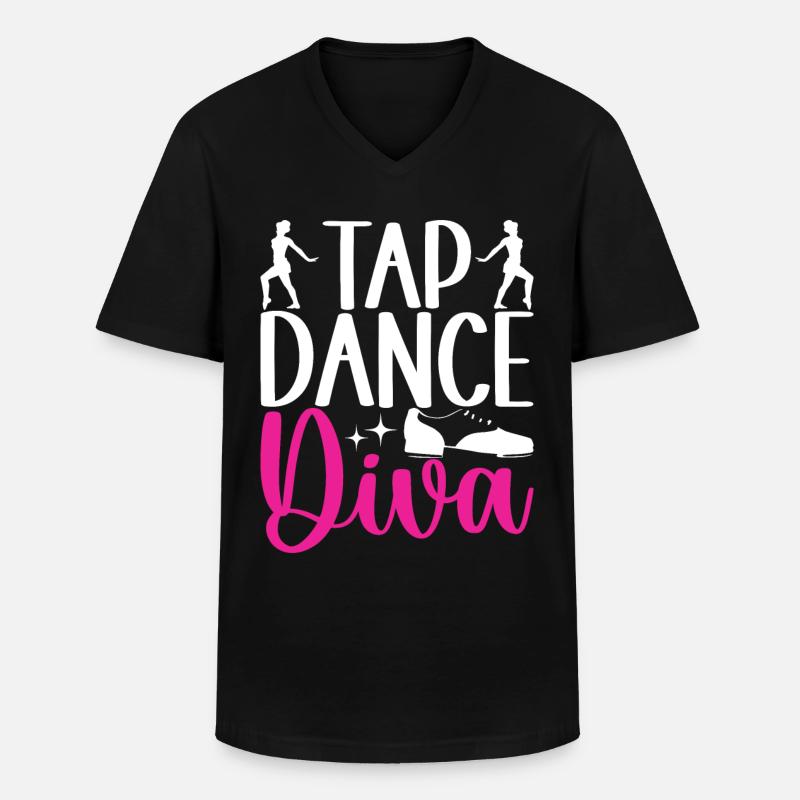 Stepptanz Stepptänzer - Männer-T-Shirt mit V-Ausschnitt - Schwarz