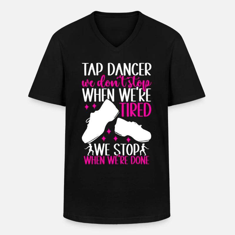 Stepptanz Stepptänzer - Männer-T-Shirt mit V-Ausschnitt - Schwarz