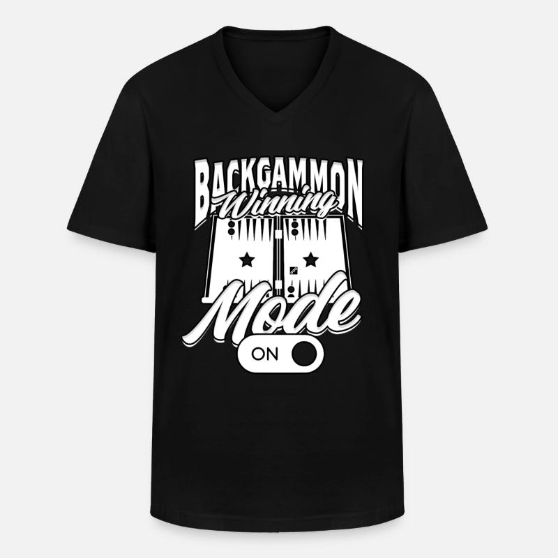 Backgammon Winning Mode On - Men's V-Neck T-Shirt - black