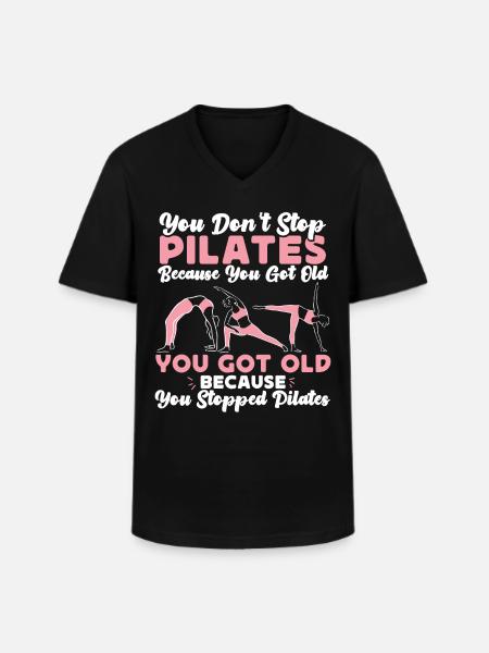 Pilates Instructor Teacher Retired - Men's V-Neck T-Shirt - black