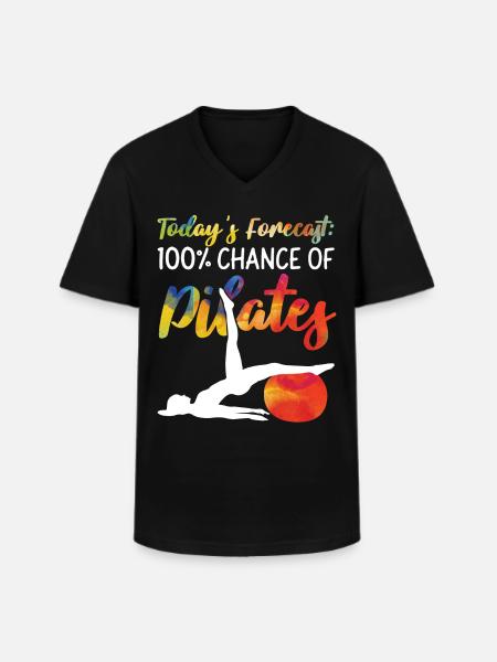 Instructeur de Pilates Enseignant - T-shirt col V Homme - noir