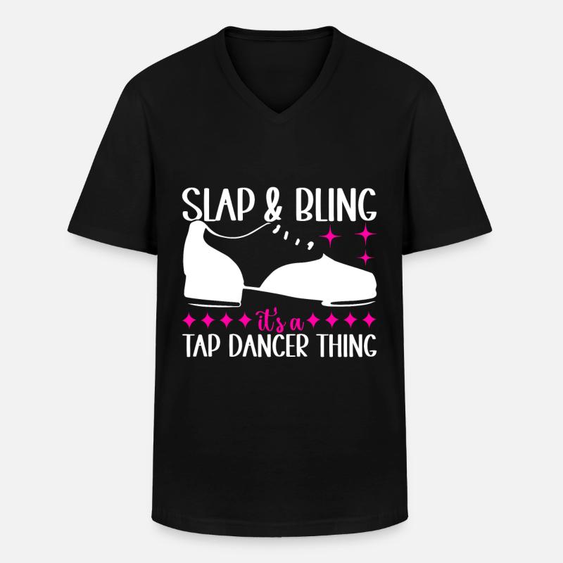 Stepptanz Stepptänzer - Männer-T-Shirt mit V-Ausschnitt - Schwarz