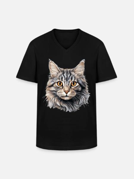 Cat Cats American Bobtail - Men's V-Neck T-Shirt - black