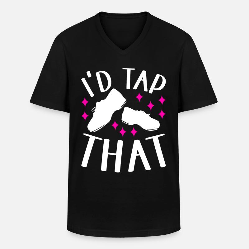 Stepptanz Stepptänzer - Männer-T-Shirt mit V-Ausschnitt - Schwarz