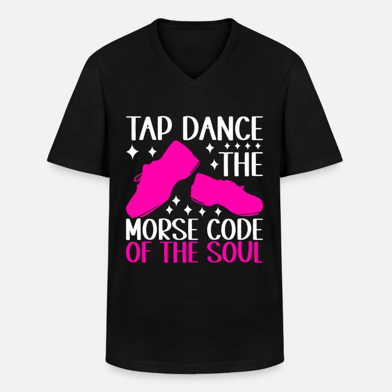 Stepptanz Stepptänzer - Männer-T-Shirt mit V-Ausschnitt - Schwarz
