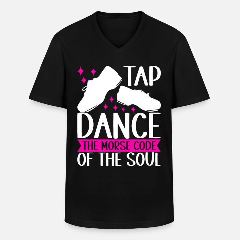 Stepptanz Stepptänzer - Männer-T-Shirt mit V-Ausschnitt - Schwarz