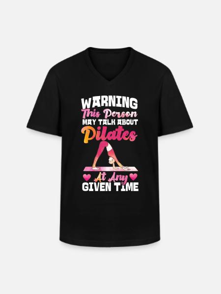 Avertissement de l’instructeur de Pilates - T-shirt col V Homme - noir