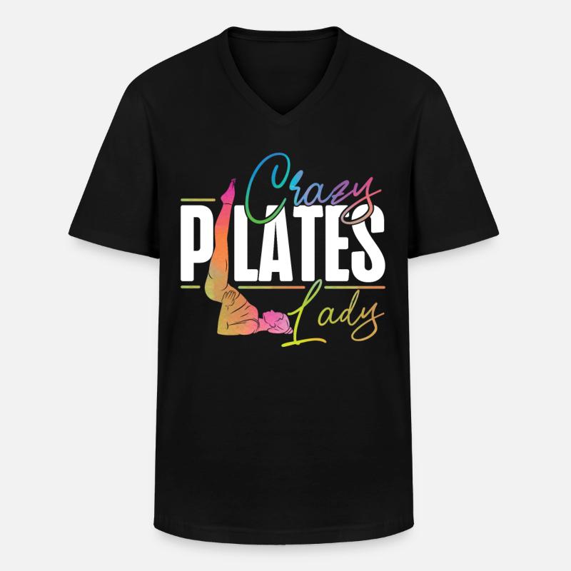 Pilates Instructor Teacher - Männer-T-Shirt mit V-Ausschnitt - Schwarz