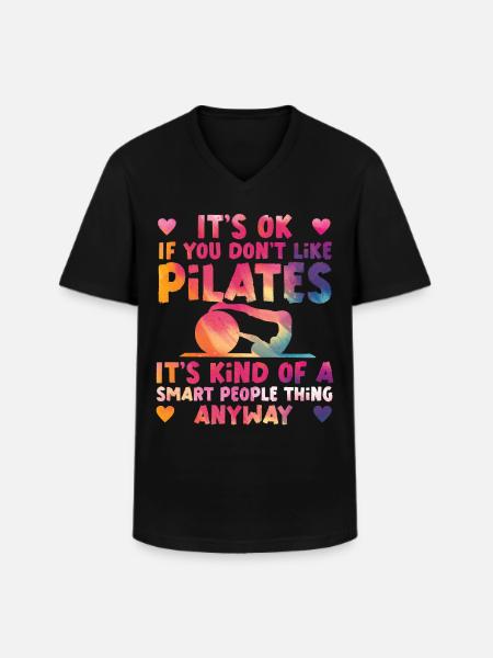 Pilates Instructor Teacher - Men's V-Neck T-Shirt - black