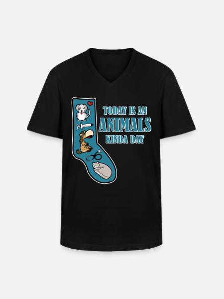 Veterinary Assistant Sock Veterinarian - Men's V-Neck T-Shirt - black