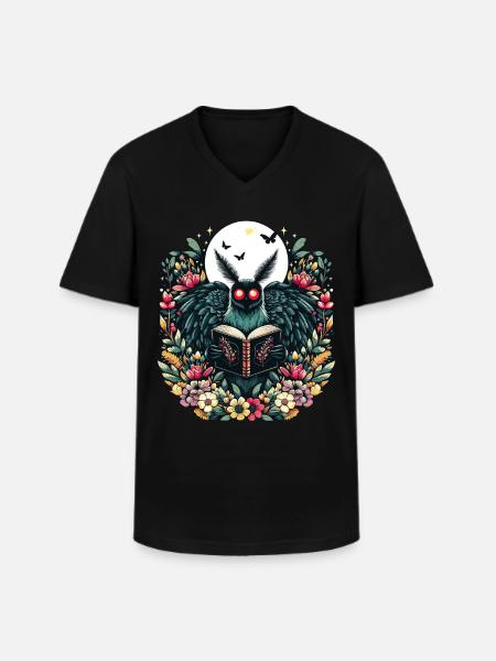 Mothman Storyteller - Men's V-Neck T-Shirt - black