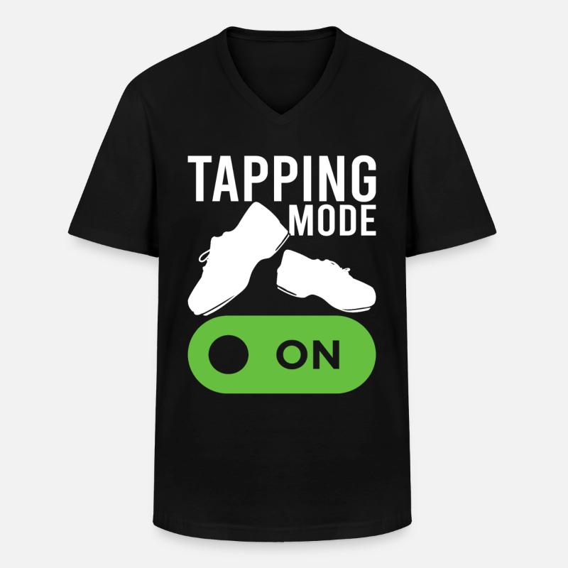 Stepptanz Stepptänzer - Männer-T-Shirt mit V-Ausschnitt - Schwarz