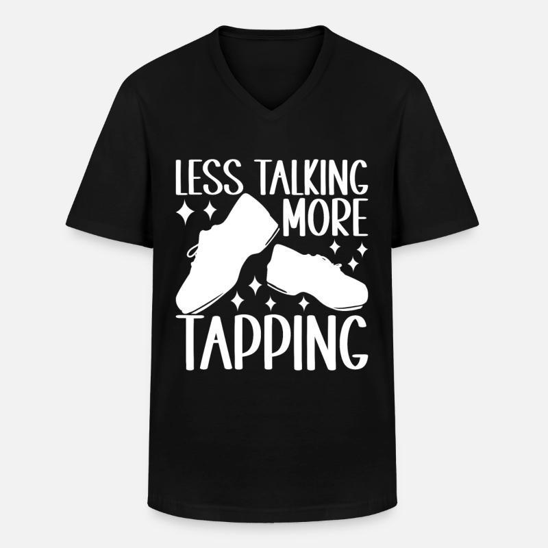 Stepptanz Stepptänzer - Männer-T-Shirt mit V-Ausschnitt - Schwarz