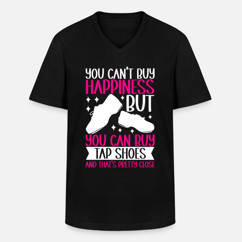 Stepptanz Stepptänzer - Männer-T-Shirt mit V-Ausschnitt - Schwarz