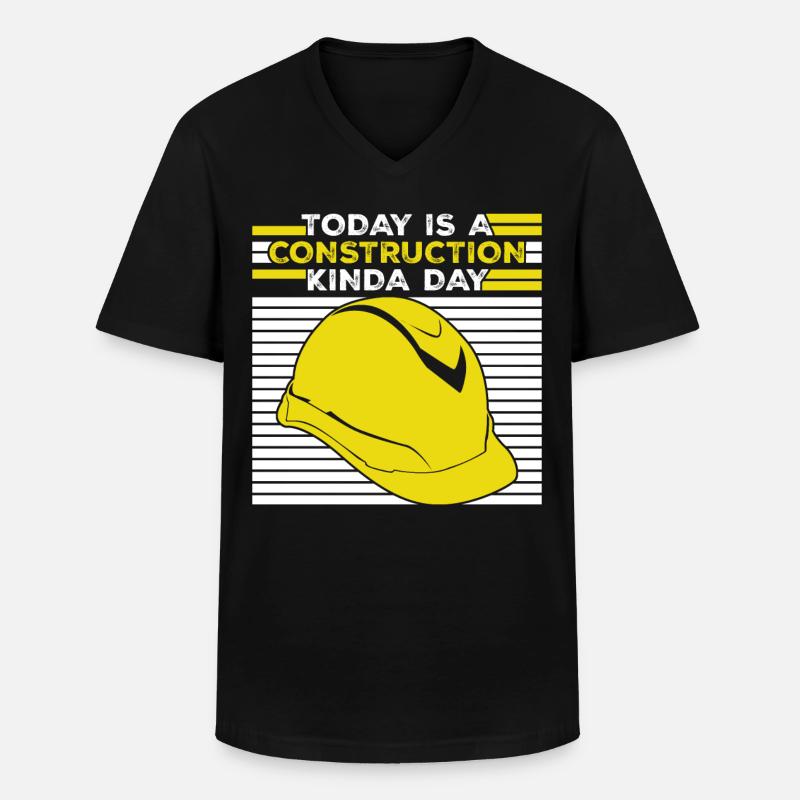 Construction Site Construction Manager - Männer-T-Shirt mit V-Ausschnitt - Schwarz