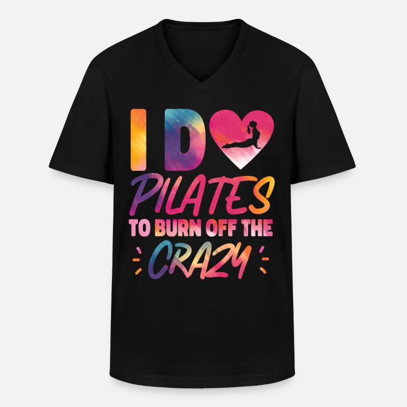 Pilates Instructor Teacher - Männer-T-Shirt mit V-Ausschnitt - Schwarz