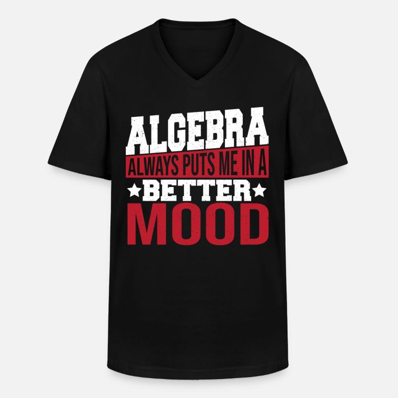 Formeln Mathe-Lehrer Algrebra - Männer-T-Shirt mit V-Ausschnitt - Schwarz