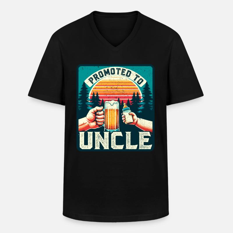 Werdender Onkel loading Zukünftiger Onkel - Männer-T-Shirt mit V-Ausschnitt - Schwarz