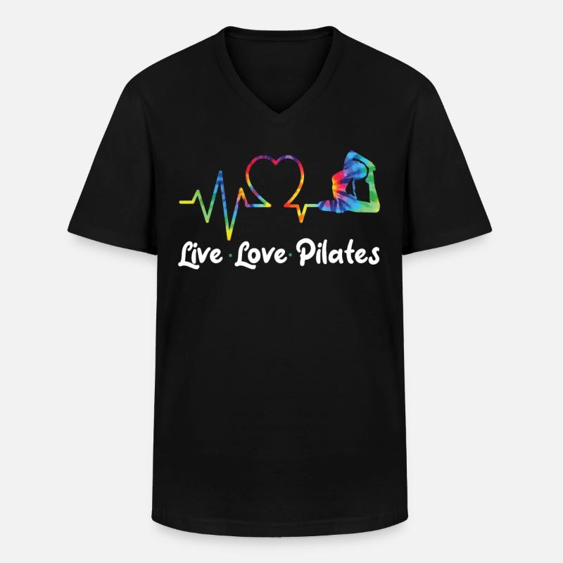 Pilates Instructor Teacher - Männer-T-Shirt mit V-Ausschnitt - Schwarz