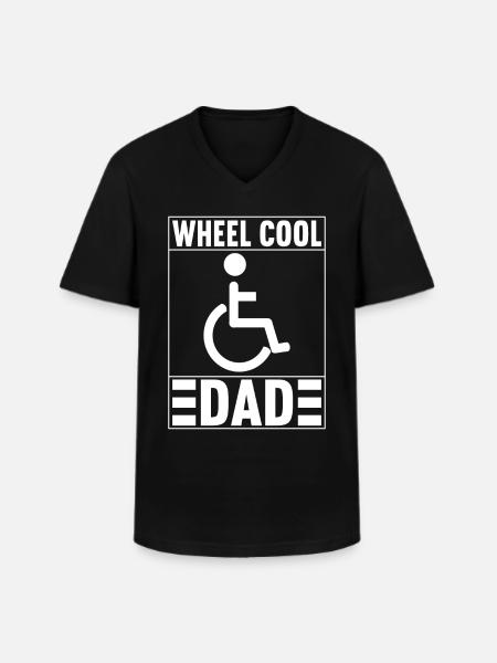 Rollstuhlfahrer Rollstuhl - Männer-T-Shirt mit V-Ausschnitt - Schwarz