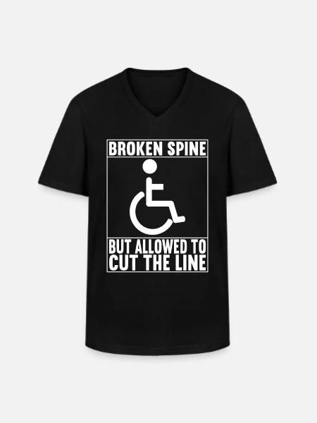 Wheelchair users Wheelchair - Men's V-Neck T-Shirt - black