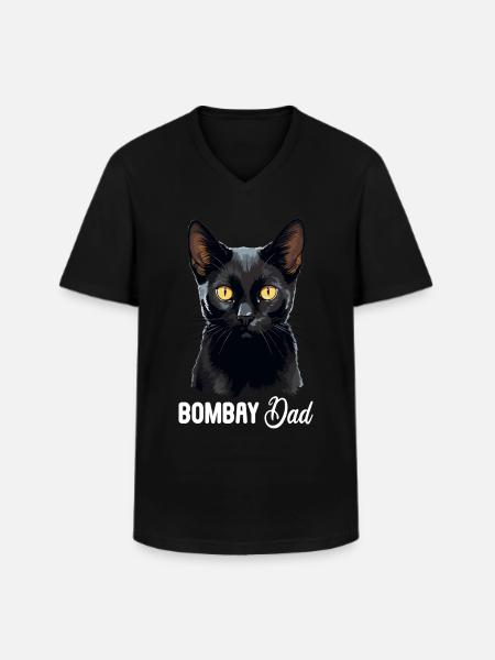 Bombay Cat Bombay Katze - Men's V-Neck T-Shirt - black