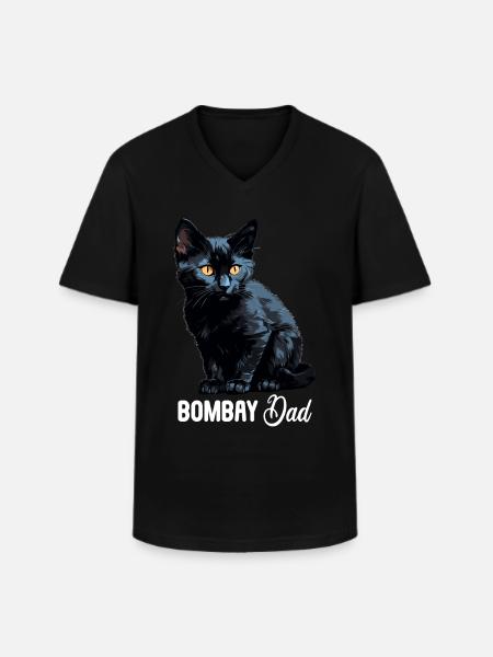 Bombay Cat Bombay Katze - Men's V-Neck T-Shirt - black
