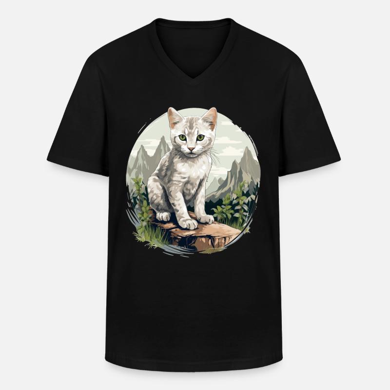 Burmilla Kätzchen Burmilla Katze - Männer-T-Shirt mit V-Ausschnitt - Schwarz