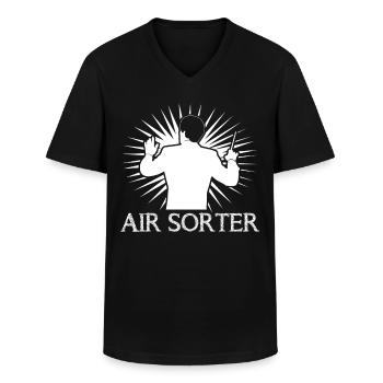 Conducting Classical Music Conductor - Men's V-Neck T-Shirt - black - Front - AI Model Male 178 dark (178cm)