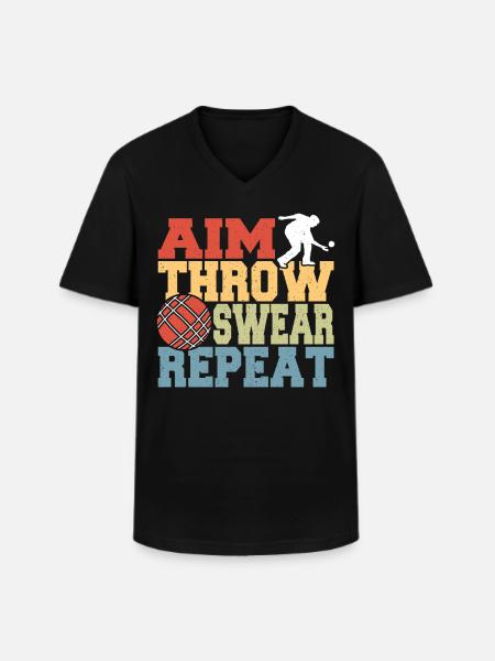 Bocci Athletic Boules Player - Men's V-Neck T-Shirt - black